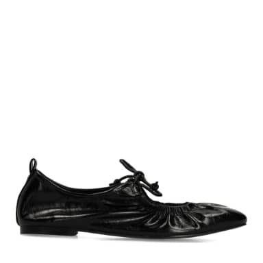 Sacha Zwarte ballerina's met veters