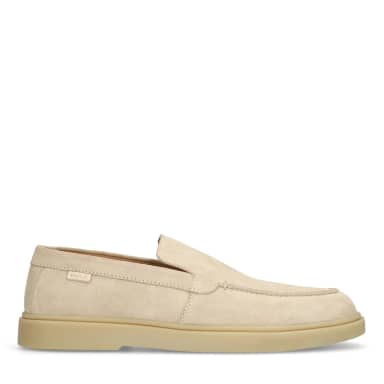 Manfield Beige Suède Loafers