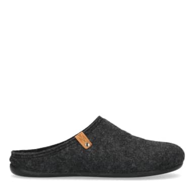 Manfield Manfield Donkergrijze Pantoffels