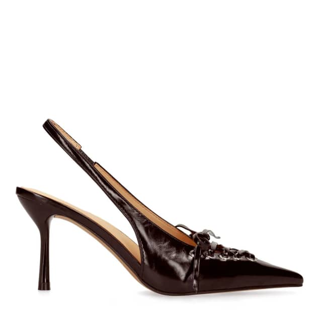 Sacha Bordeaux slingbacks met veters