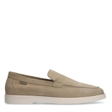 Manfield Beige Suède Loafers