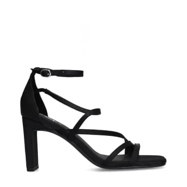 Zwarte sandalen met hak