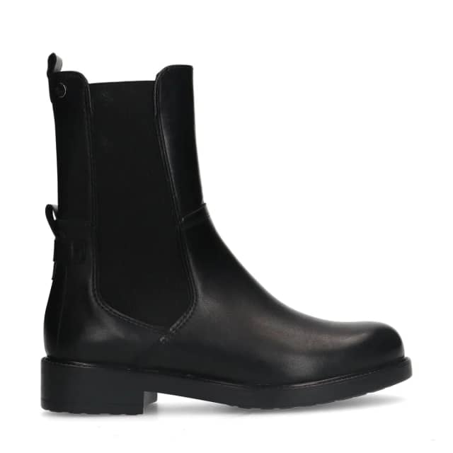 No Stress Zwarte Leren Chelsea Boots Met Blokhak Van 3 Cm Met Ritssluiting