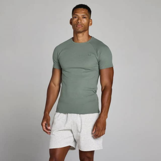 Myprotein MP Heren Lift Geribd Muscle Fit T-Shirt - Gunmetal