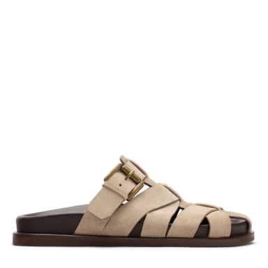 Beige suède slippers
