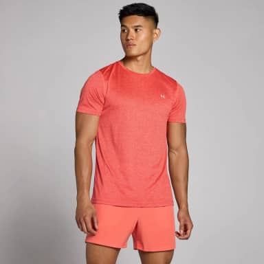 MP Tempo gemêleerd T-shirt voor heren - Koraalrood