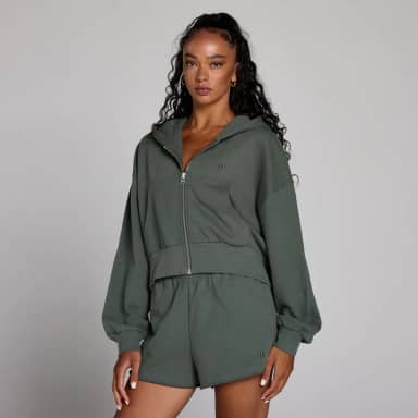 MP Women's Lifestyle Zip Through Hoodie - Wolkig Groen