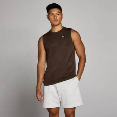 MP Men's Tempo Pillar Graphic Seamless Tanktop - Cacao