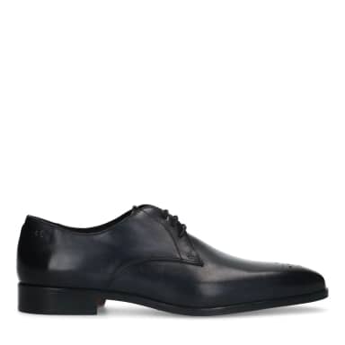 Heritage Zwarte Leren Veterschoenen