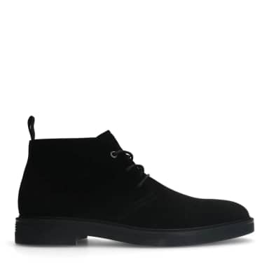 Manfield Zwarte Suède Veterboots
