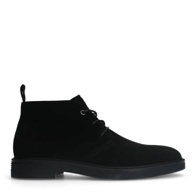Manfield Zwarte Suède Veterboots