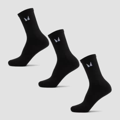 MP Unisex Crew Socks (3 Pack) - Black - UK