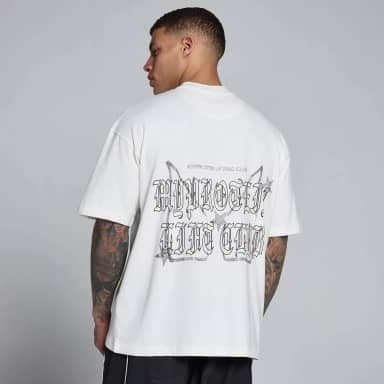Myprotein MP Men's Lift Graphic Washed Oversized Cotton T-Shirt - Vintage Wit