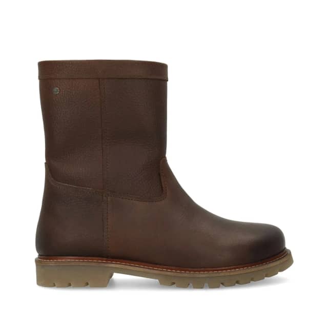 No Stress Bruine Leren Boots Met Ritssluiting