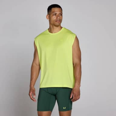 Myprotein MP Heren Hybrid Oversized Mesh Tanktop - Limoengroen