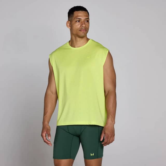 Myprotein MP Heren Hybrid Oversized Mesh Tanktop - Limoengroen