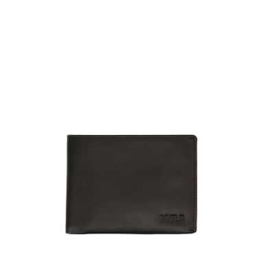 Manfield Manfield Zwarte Leren Portemonnee