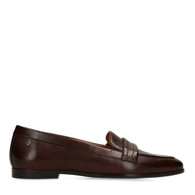 No Stress Donkerbruine Leren Loafers