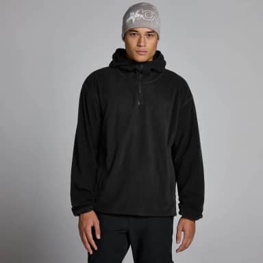 MP Heren Fleece 1/4 Rits Hoodie - Zwart