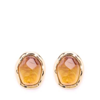 Manfield Bruine Statement Oorbellen