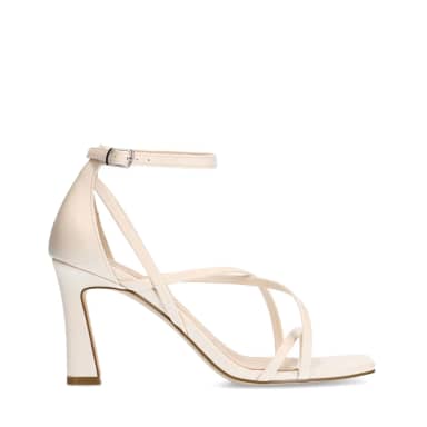 Sacha Off white sandalen met hak