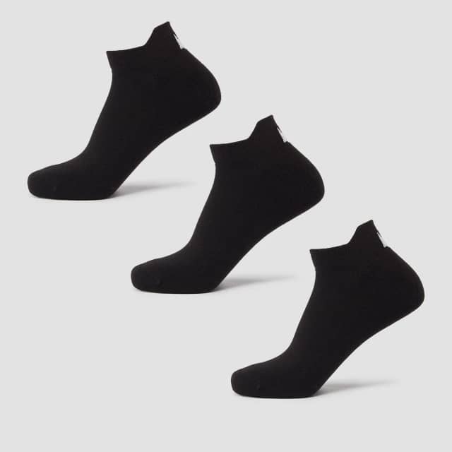 Myprotein MP unisex trainingssokken (verpakking met drie stuks) - Zwart - UK