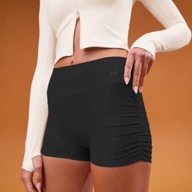 MP Women's Tempo Side Scrunch Booty Short - Zwart