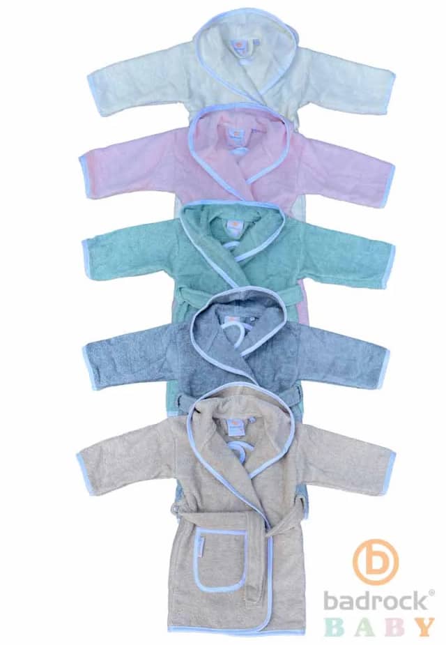 Badrock Baby badjas met capuchon - katoen - keuze uit 5