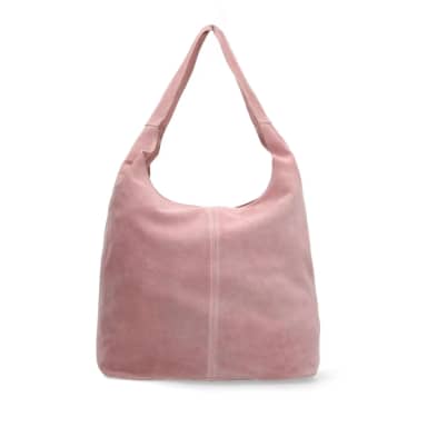 Manfield Manfield Roze Suède Shopper Met Ritssluiting