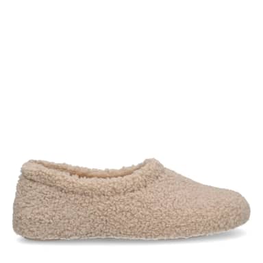 Manfield Manfield Beige Teddy Pantoffels