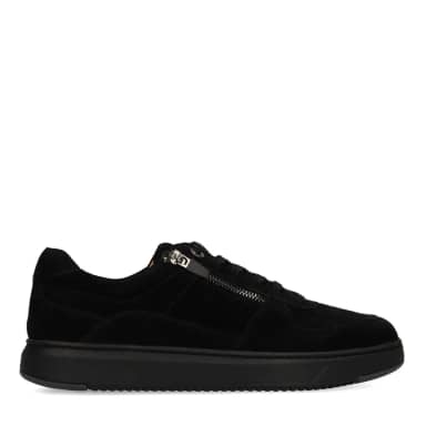 No Stress Zwarte Suède Sneakers Met Veters