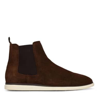 Manfield Bruine Suède Chelsea Boots