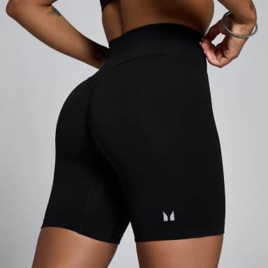MP Dames Tempo Mid Rise Naadloze Short - Zwart