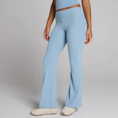MP Dames Geribd Flared Legging - Denimblauw