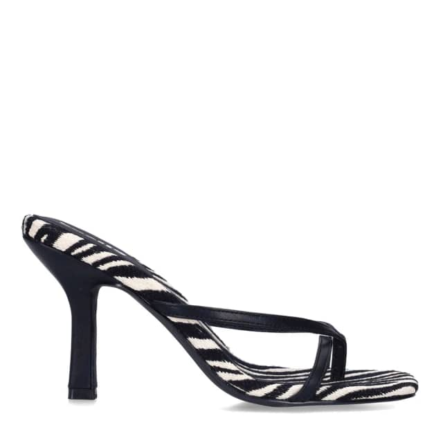 Sacha Zebra print muiltjes met hak