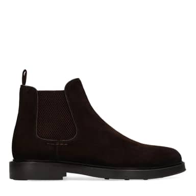 Manfield Bruine Suède Chelsea Boots