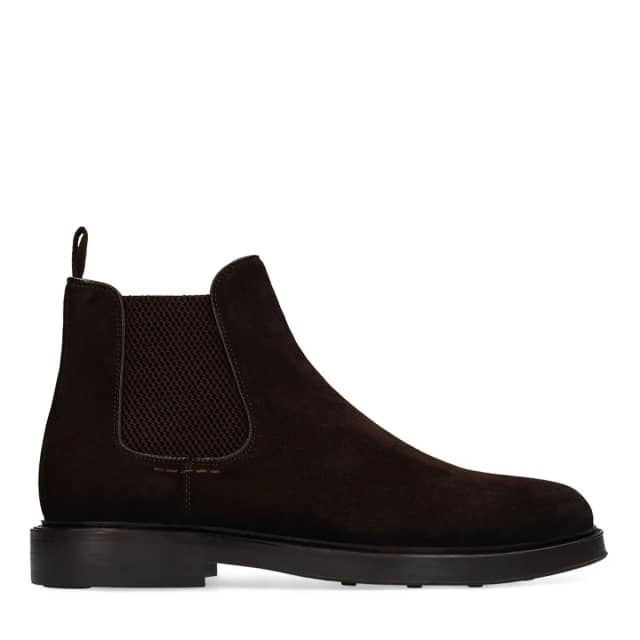 Manfield Bruine Suède Chelsea Boots