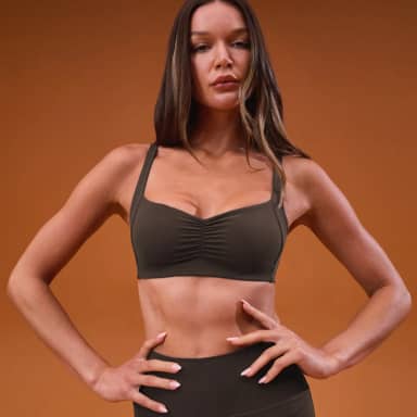 MP Women's Tempo Scrunch Minimal Sports Bra - Cacao