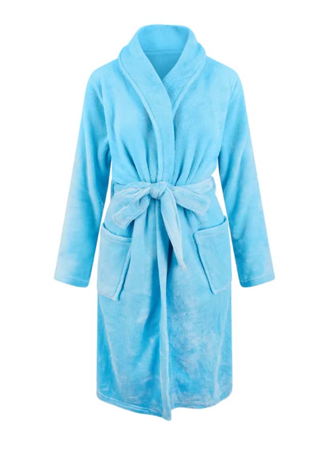 Relax Company Lichtblauwe badjas fleece