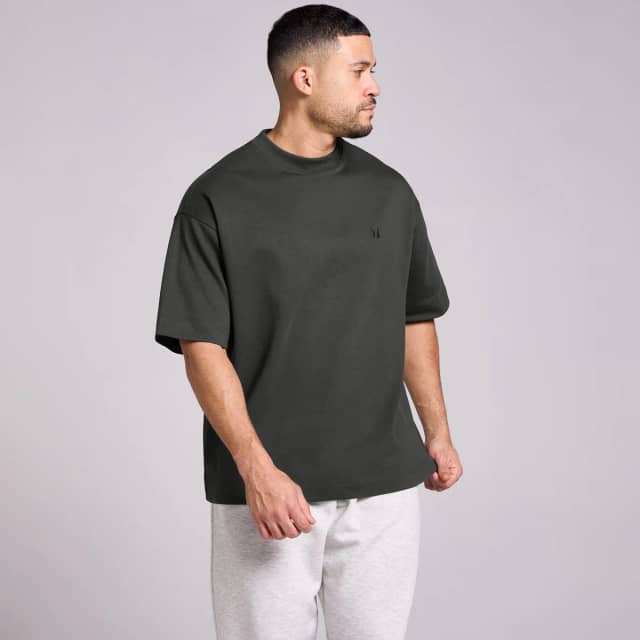 Myprotein MP Heren Oversized Katoenen T-Shirt - Gewassen Zwart