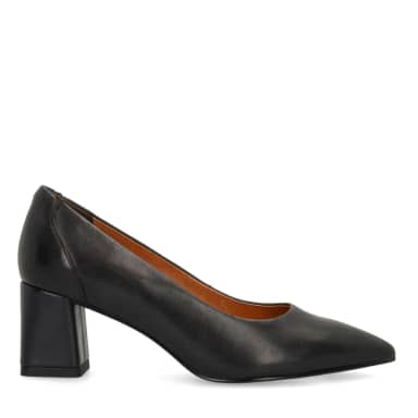 No Stress Donkerblauwe Leren Pumps Met Blokhak Van 6 Cm