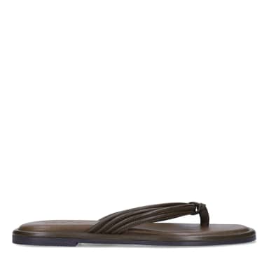 Groene leren slippers
