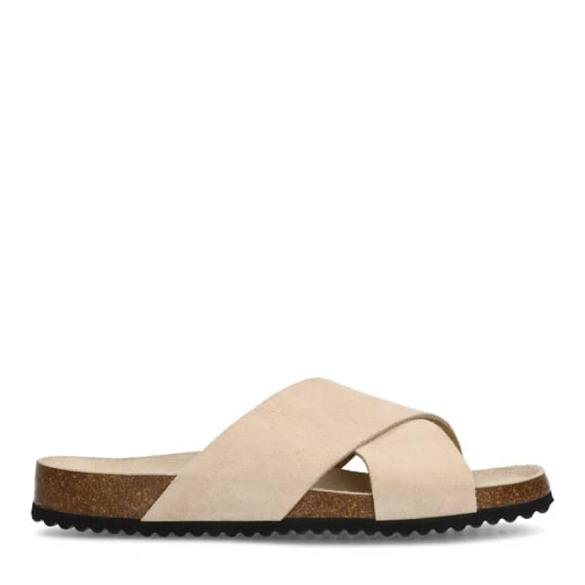 Sacha Beige suède slippers