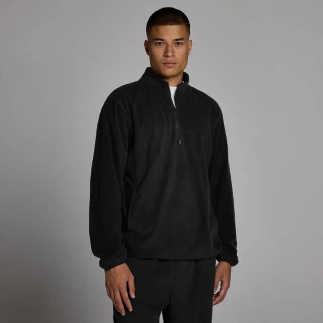 Myprotein MP Heren Fleece 1/4 Rits - Zwart