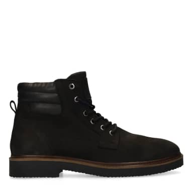 No Stress Zwarte Nubuck Veterboots