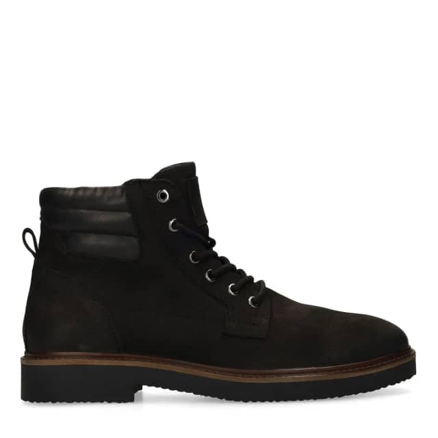 No Stress Zwarte Nubuck Veterboots