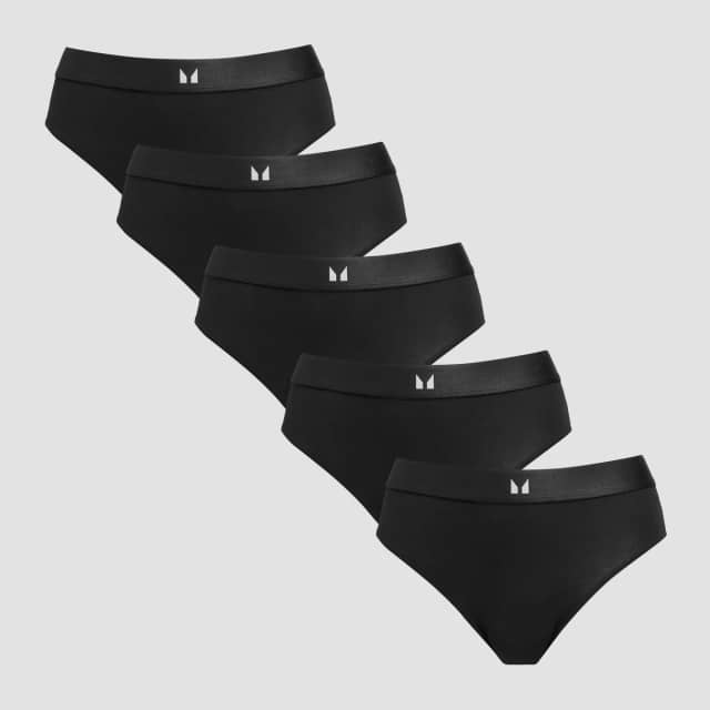 Myprotein MP Women's Mid Rise Bikini Brief (5 Pack) - Black