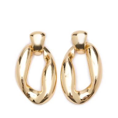 Manfield Gouden Hanger Oorbellen