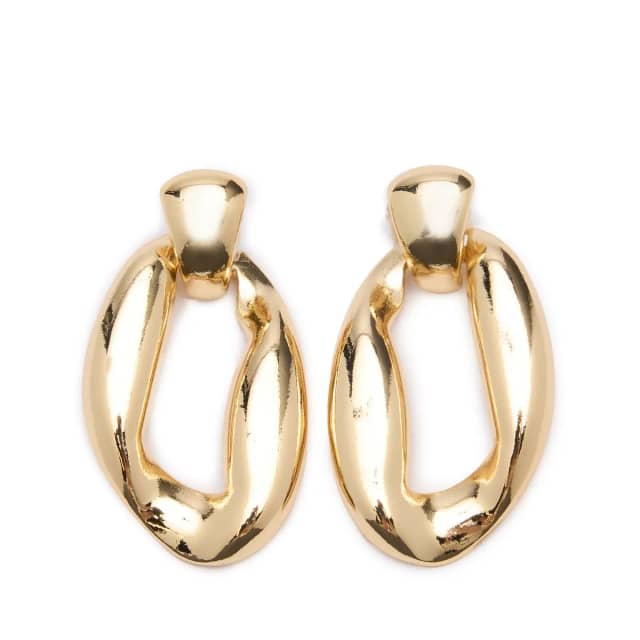 Manfield Gouden Hanger Oorbellen