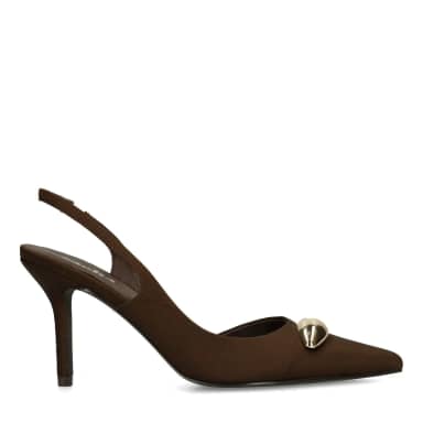 Sacha Bruine slingback pumps met goudkleurig detail